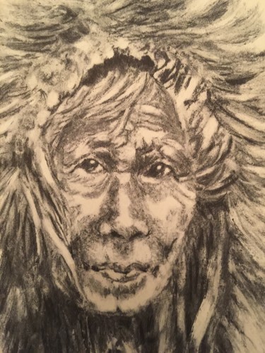 Tazouz Arts Card "Many Winters" Alaska Print From An Original Drawing By Tazouz - Picture 2 of 7