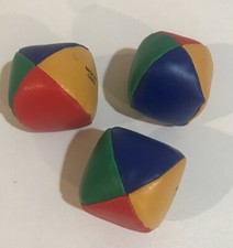 Vintage 3 Hacky Sack Footbags 1990s Multi Colored Faux Leather 3oz Each