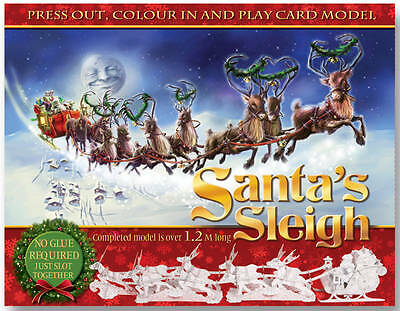 FATHER CHRISTMAS / 1.2 METRE- LONG MODEL OF SANTA'S SLEIGH AND HIS REINDEERS