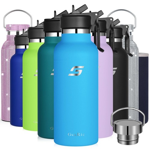 Bouteille D'eau De 1000ml,Bouteille En Verre Incassable,double Couvercle,couvercle En Bambou Et Marqueurs De Temps Pour Sport - Sport