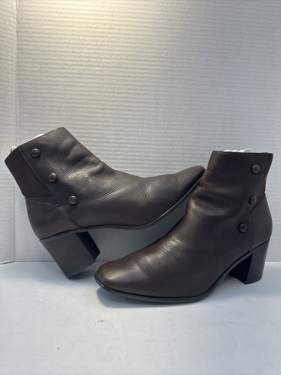 Croft & Barrow Sz 10M Women's Brown Faux Leather Ankle Boots BR-10