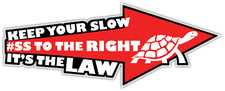 Slower Traffic Keep Right Funny Joke Vinyl Sticker Decal Car Window Bumper Truck