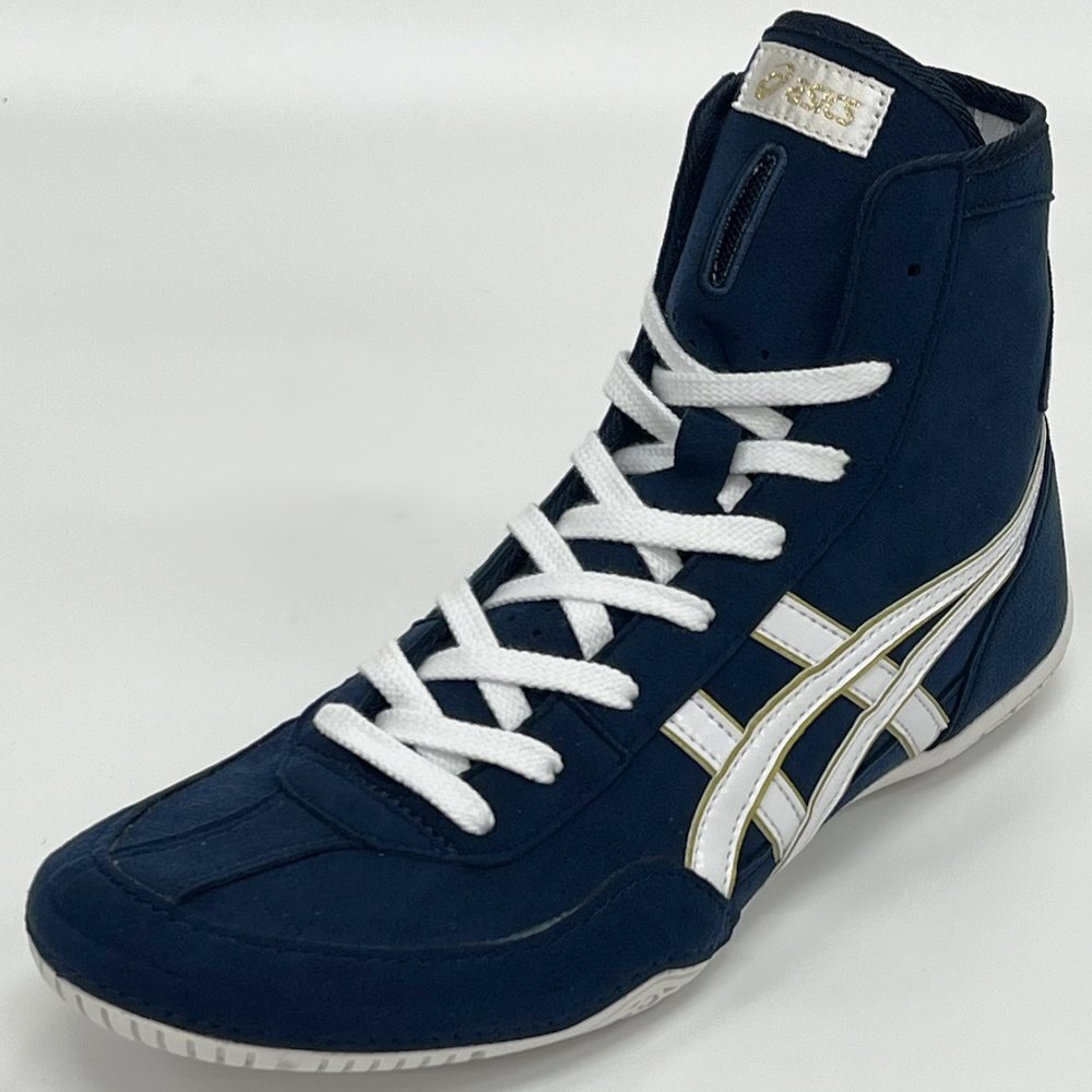 ASICS Wrestling Shoes 1083A001 Navy x white gold edge Successor to