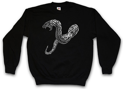 TRIBAL SNAKE SWEATSHIRT PULLOVER Schlange Tattoo Oldschool Flash Artist Studio