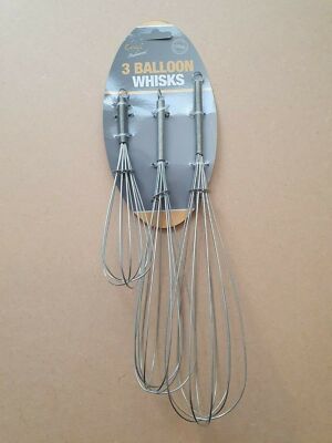 3 x Schneebesen Ei Quirl Mixer Stabmixer Ballon Backen Kochen Küche Zuhause Rühren