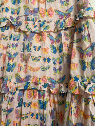 JCREW Crewcuts Girls 8 Pink Ruffle A-Line Sun Dress Butterfly Lined Summer India - Picture 7 of 17