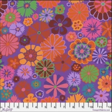 Free Spirit Kaffe Fassett Folk Flower Red Cotton Fabric By The Yard