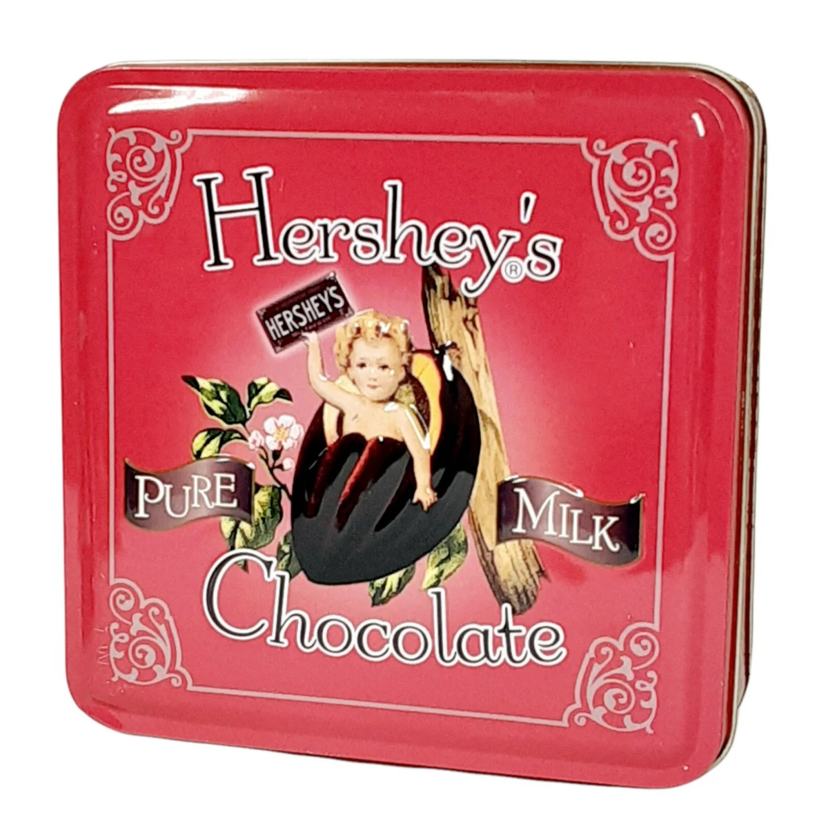 Hersheys Chocolate Valentine Tin Vintage Cocoa Bean Baby Cherub Pink Red  Storage | eBay