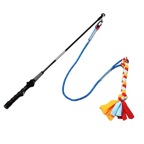 Flirt Pole for Dogs Large Breed Long Dog Teaser Wand for Exercise Training - Picture 5 of 9