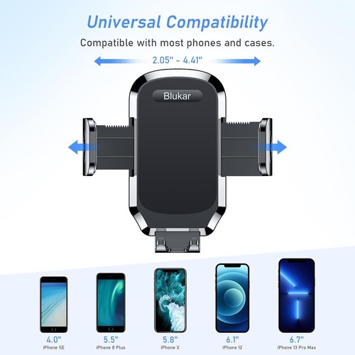 Car Phone Holder, Air Vent Car Phone Mount Cradle 360° Rotation - Upgraded Super - Picture 7 of 13