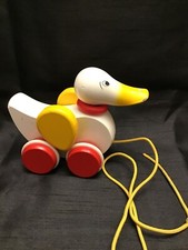 Brio Pull Along Wooden Duck w/ Moving Wings  Head