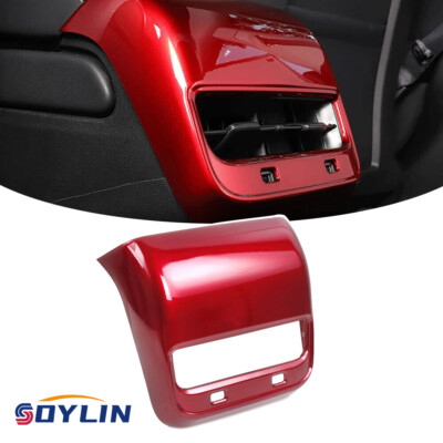 Rear Air Vent Outlet Cover Trim ABS For Tesla Model 3/Y US 2017-2023 Glossy Red