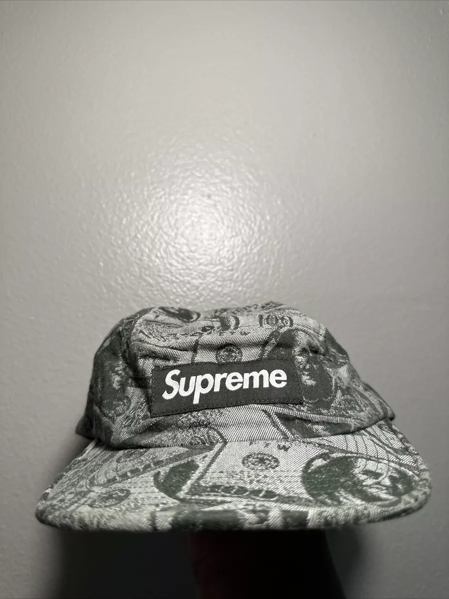 Supreme FW17 100 Dollar Bill Camp Cap hat rare green