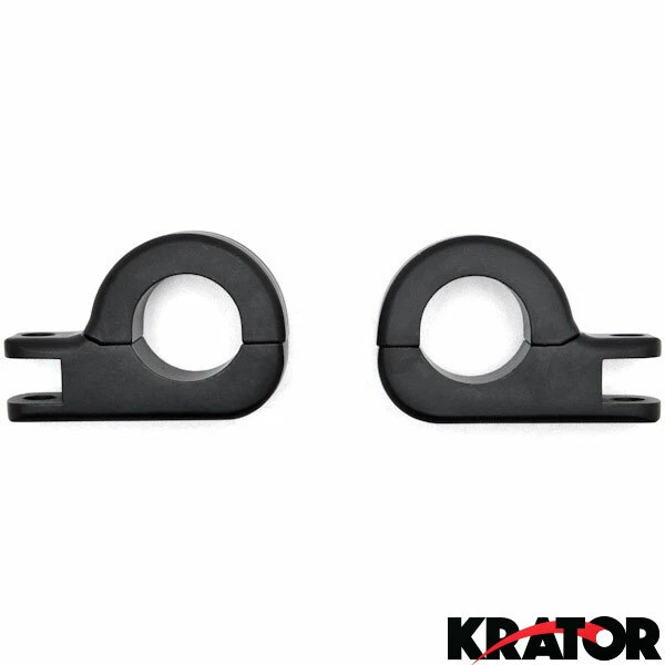 1 1/4" Engine Guard Footpeg Clamps Mounting Kit Fit For Harley Davidson Black - Image 2 of 4