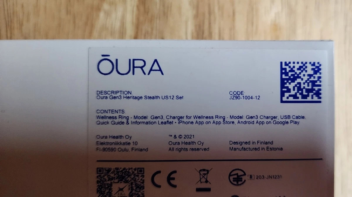 Oura Ring Gen 3 - Size 12