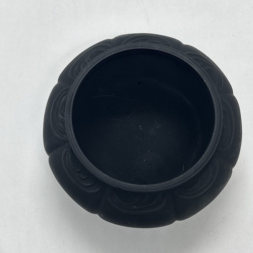 Black Basalt Ceramic Lidded Trinket Box Tent Top Jasperware - Picture 13 of 15