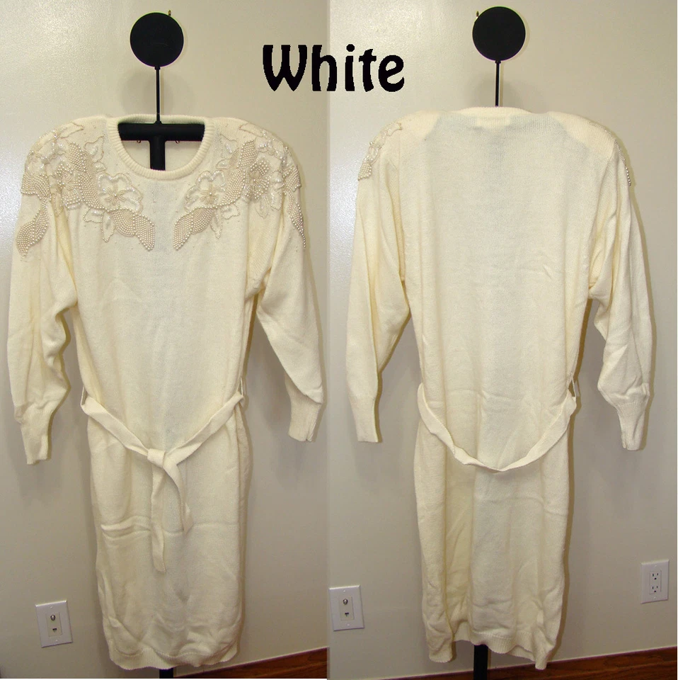 4916 Belldini Rojo Azul Blanco o Negro Damas Acrílico Cuentas Suéter Vestido - Nuevo con Etiquetas Foto 4 de 4