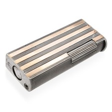 Alfred Dunhill Paris Two-Tone Engine Turn Rollagas Lighter