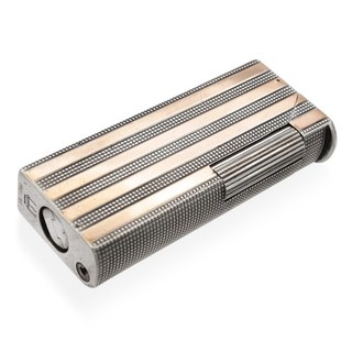 Alfred Dunhill Paris Two Tone Engine Turn Rollagas Lighter