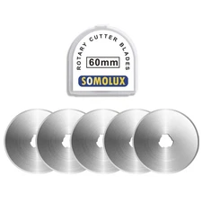 60mm Rotary Blades 5 Pack Fits OLFA,Fiskars,Truecut,DAFA Cutter Replacement, ...