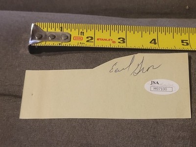 Earl Gros Signed Autograph Green Bay Packers Autographed Philadelphia Eagles 