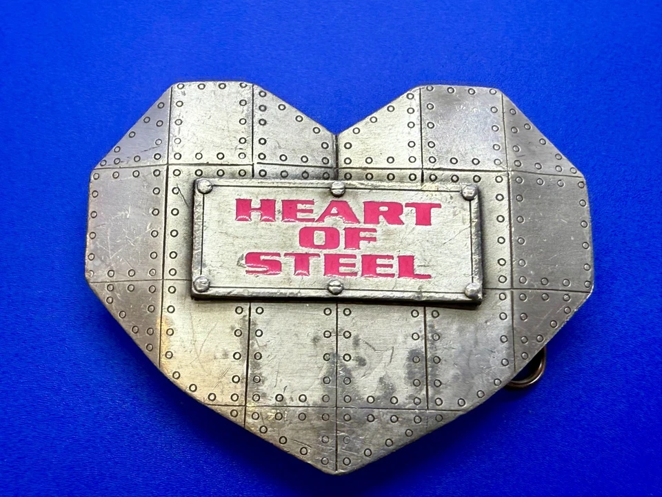 HEART of STEEL Cutout No Emotion No Love Statement 2006 Bergamot Belt Buckle - Image 2 of 4