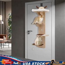 Door Mounted Door Hanging Cat Tree Cat Climber Tree 4 Levels Vertical Cat Ladder