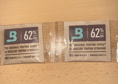 2x Boveda Groß 62% Size 8 Terpene Shield für je 30g Feuchtigkeitsregler