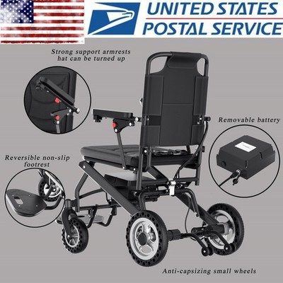 Foldable Electric Powered Mobility Wheelchair Lightweight Motorized Wheel Chair