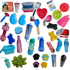 Conjunto de más de 60 artículos Accesorios para mascotas Juguetes Recipientes Bo
