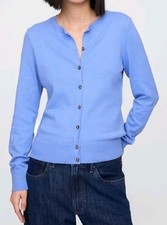 NWT GAP Womens Cardigan Sz L, Button Front Sweater, Blue, School Office
