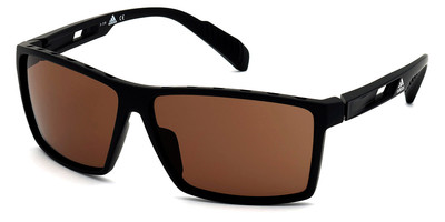 Adidas SP0010 Sunglasses Men Matte Black Brown Rectangle 63  display picture 1