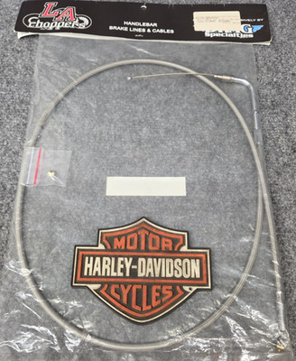 LA CHOPPERS '96-'15 SOFTAIL STAINLESS STEEL BRAIDED IDLE CABLE LA-8100ID16
