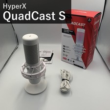 HyperX QuadCast S 519P0AA USB Condenser Microphone RGB White Used Good