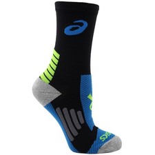 ASICS Gold Ribbon Rally Crew Socks Mens Black Athletic ZKP2372-9056