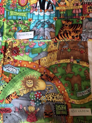 Kleines Stoffpaket Zoo Kari Pearson Quilting Treasures 1,50x1,10 und 1,0x0,70