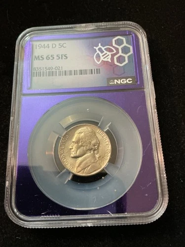 1944-D Jefferson Nickel 5c NGC MS65FS Full Steps