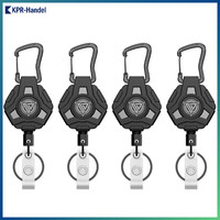 Einziehbarer SchlüSselanhäNger 4Er-Pack Mit Karabiner Und Stahlseil