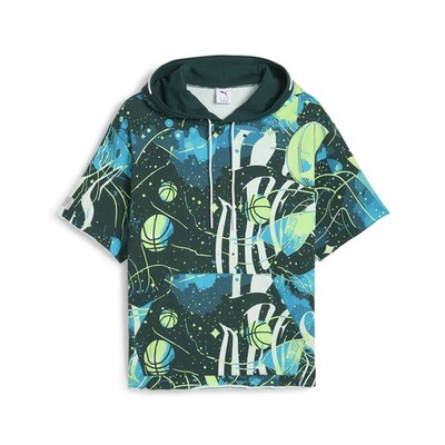 PUMA Hoop Dreamz Pullover Hoodie Mens Blue, Green Casual Outerwear 63050401