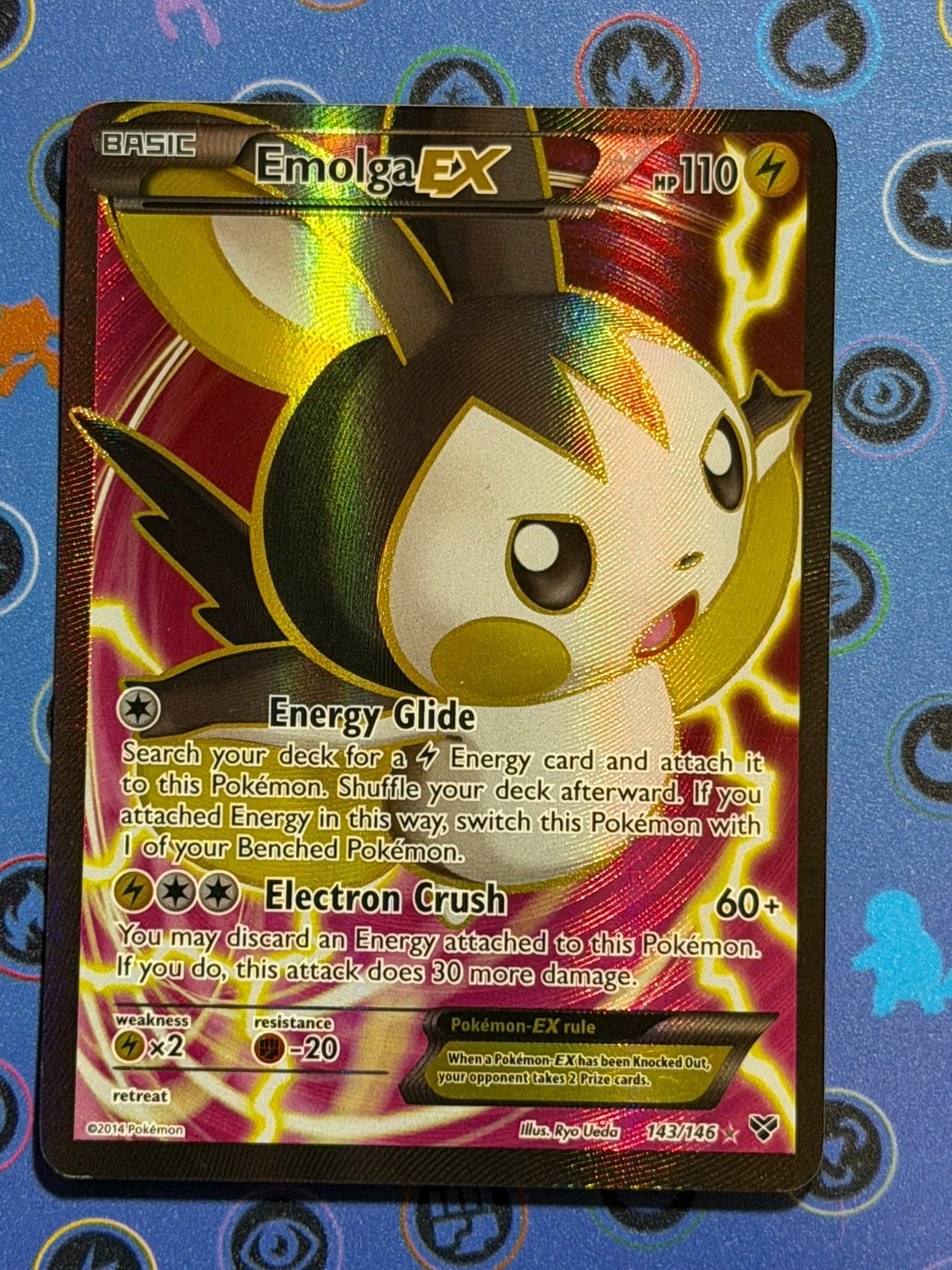 Pokemon TCG Emolga EX 143/146 Full Art Rare Ultra XY NM