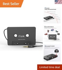 Lightweight Car Cassette Aux Adapter: Connect Smartphones  MP3 Players Easily