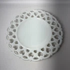 Vintage Westmoreland “Forget Me Not” Milk Glass Floral Lattice Plate 7”