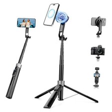 70" Magnetic Phone Tripod, Selfie Stick Tripod for iPhone Magsafe 70 inch Black
