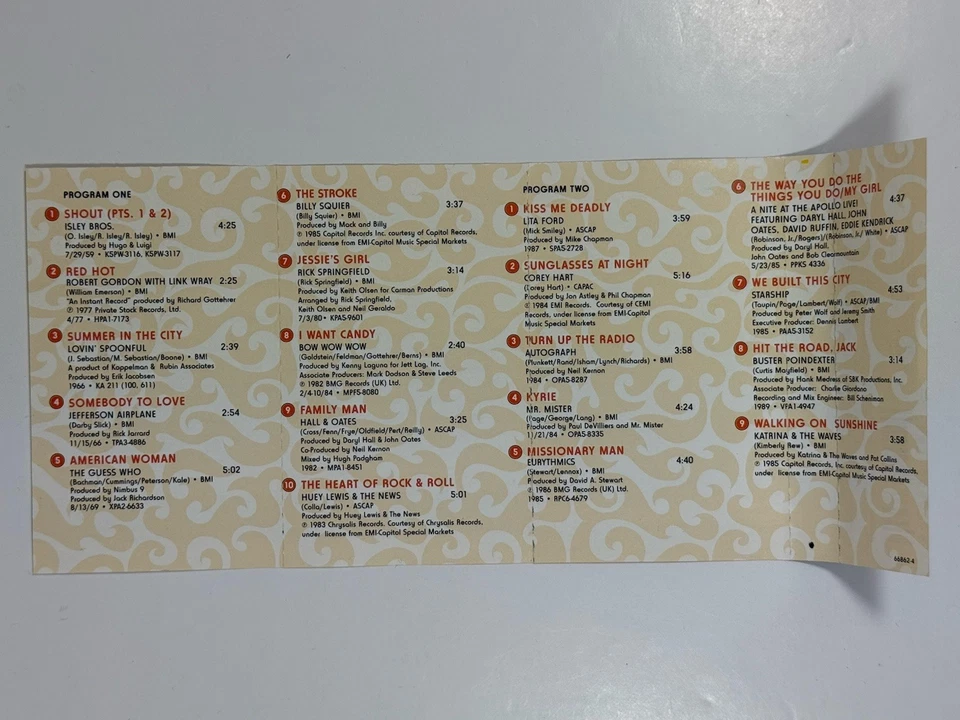 Hi Octane Hard Drivin' Hits! Various (Cassette Tape, 1996) Lita Ford Starship - Image 4 of 4