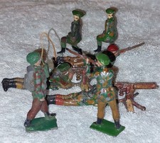 Vintage lead 1/32 WW2 Green Beret toy soldiers job lot x7, conversions #R