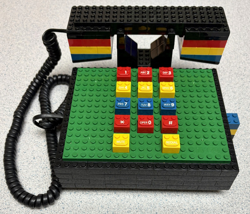 Tyco Super Blocks Telephone, 1988, Retro "Lego" Phone