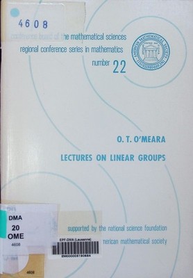 Lectures on linear groups. Regional Conference Series in Mathematics 22; 2499202