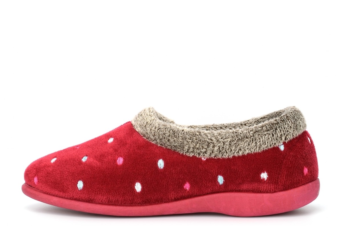 SAOLA Pantofole moquette donna taglia 3 bambina ciabatte slip on memory foam suola gomma rosso