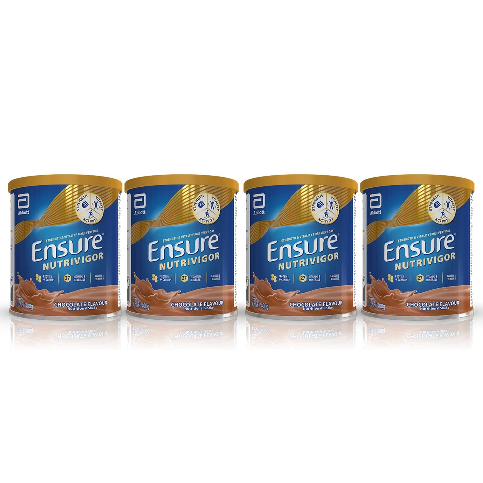 Ensure Nutrivigor Shake Chocolate Flavour 400g x 4 Nutritional Drink for Seniors