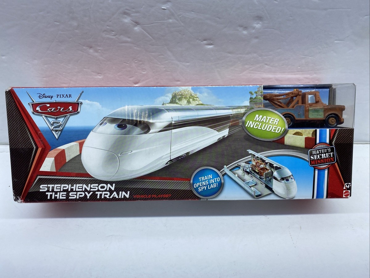Disney Pixar Cars 2 2010 Stephenson Spy Train Spy Lab Play Set